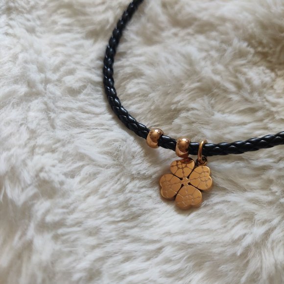 Folli Follie Rose Gold Plated Heart4Heart Sweetheart Black Bracelet - Picture 10 of 11